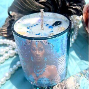 Yemaya Candle, Reiki Infused, Orisha Offering Candle, Ritual Candle, Queen